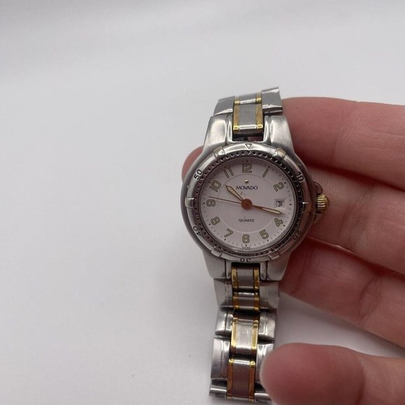 Working! Movado Women’s Quartz Wrist Watch Two Tone 80.36.825 main image 2